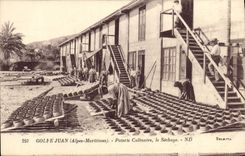 VINTAGE POSTCARD Ceramic Pottery Gulf culinary Juan Pottery drying