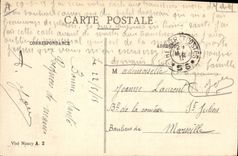 VINTAGE POSTCARD Ceramic Pottery Badonvller the Fenal faience manufacture after the bombardments of February and Mars