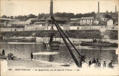 VINTAGE POSTCARD Ceramic Pottery Montereau the brickyard seen of the quay of Yonne