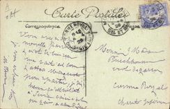 VINTAGE POSTCARD Ceramic Pottery Montereau the brickyard seen of the quay of Yonne