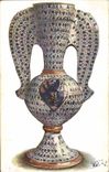 VINTAGE POSTCARD Ceramic Pottery Large vase Spain Valence