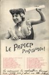 CPA Photographie Femme Le papier professionnel
