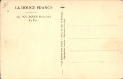 VINTAGE POSTCARD Bateau Fishes Pouliguen the port