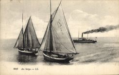 CPA Bateau Peche Au large 