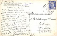 VINTAGE POSTCARD Bateau Fishes Sables d'Olonne Left a boat of sin in front of the tower of Arundel