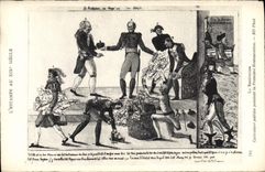 VINTAGE POSTCARD Napoleon the 1st restitution Caricatures