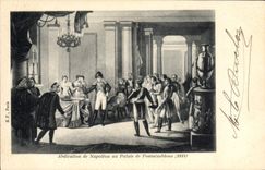 VINTAGE POSTCARD Napoleon the 1st Abdication of Napoleon to the Palate of Fontainebleau 1814