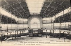 VINTAGE POSTCARD Auxerre the new Interior market