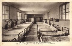 VINTAGE POSTCARD Children Chau of the King Aigues Navy Colony of the pupils of the public school a dormitory