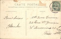 VINTAGE POSTCARD Luzancy Children on the school Marne Colony of 18th Paris distribution of milk