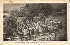 VINTAGE POSTCARD Children Collonges Summer camp of Claire Joie