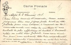 CPA Fantaisie Illustrateur Bonne annee Ane mule Enfants