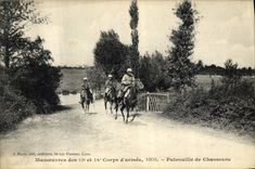 Las operaciones de Militaria de la POSTAL de la VENDIMIA del 13 y 14to cuerpo del ejército 1909 patrullan a cazadores