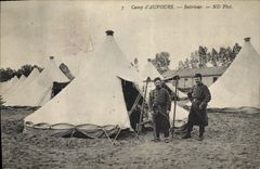 VINTAGE POSTCARD Militaria Camp of Interior Auvours