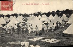 VINTAGE POSTCARD Militaria Camp of Mailly View