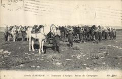 CPA Militaria Armee d'Afrique Chasseurs d'Afrique Tenue de campagne 