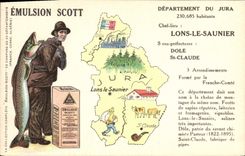 VINTAGE POSTCARD Emulsion Scott Departement Lons Saulnier Pares St Claude