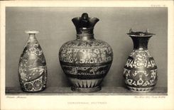 VINTAGE POSTCARD Potter Pottery London British Museum Corinthian Pottery