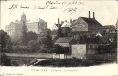VINTAGE POSTCARD Potter Charolles Pottery the hospital and the faience manufacture