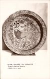 CPA Potier Poterie Paris Musee du Louvre Grand plat en faience Italie Lion