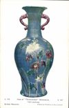 VINTAGE POSTCARD Potter Pottery Vase off Three color Stoneware British Museum