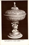 CPA Potier Poterie Paris Musee du Louvre Coupe en faience Saint Porchaire Donation Sauvageot