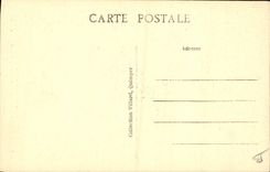 VINTAGE POSTCARD Potter Pottery Breton Earthenware of large house IB Quimper Painter on earthenware