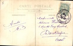 VINTAGE POSTCARD Boat of sin On the open sea Effect of clouds