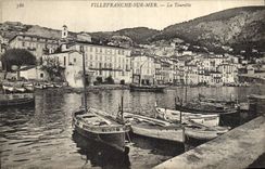 VINTAGE POSTCARD Boat of Villefranche sin on Sea Tourette