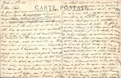 VINTAGE POSTCARD Boat of sin Evening of autumn