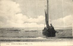 CPA Bateau de peche Arrivee d'un bateau de peche 