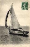 CPA Bateau de peche Trouville Barque de peche 