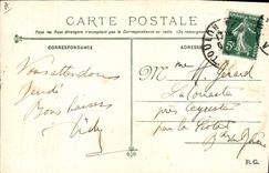 VINTAGE POSTCARD Boat of sin Toulon Cronstadt Quay