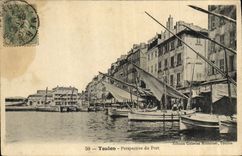 CPA Bateau de peche Toulon Perspective du port 
