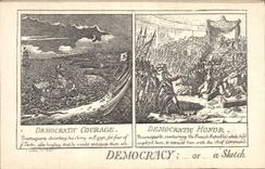 VINTAGE POSTCARD Napoleon 1st Democracy gold has sketch