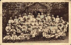CPA Enfants St Fraimbault de Prieres Fanfare des orphelins de St Georges de l'Isle 