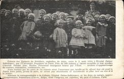 VINTAGE POSTCARD Enfants Colony of the children of Mobilize Etretatt