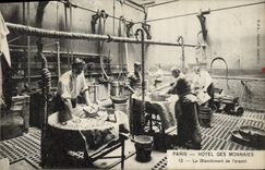 VINTAGE POSTCARD Paris Mint the bleaching of the money