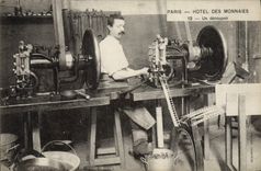 VINTAGE POSTCARD Paris Mint a cutter