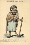 CPA Fantaisie Illustrateur Afrique du Nord Bonne annee