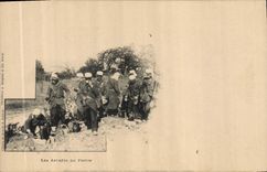 Affrets de Militaria de la POSTAL de la VENDIMIA del banquete