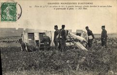 CPA Militaria Grandes manoeuvres d'automne Piece de 75mm en action de tir 