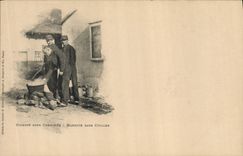 VINTAGE POSTCARD Militaria Cooks without Marmite chimney without spoon