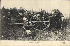 Artillería inglesa Canon de Militaria de la POSTAL de la VENDIMIA