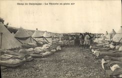 VINTAGE POSTCARD Militaria Camp of Carpiagne the theory in the open air