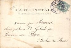 Trabajo de Militaria Saumur de la POSTAL de la VENDIMIA sobre el caballo del Colgar-poste