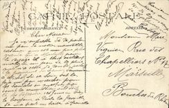 VINTAGE POSTCARD Militaria Camp of Carpiagne the music Repetition under wood