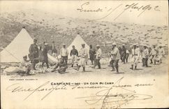 CPA Militaria Carpiane Un coin du camp 