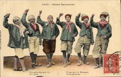 CPA Folklore Danse savoyarde 
