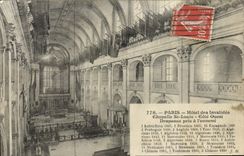 CPA Paris Hotel des INvalides Chapelle St Louis Cote Ouest Drapeaux pris a l'ennemi